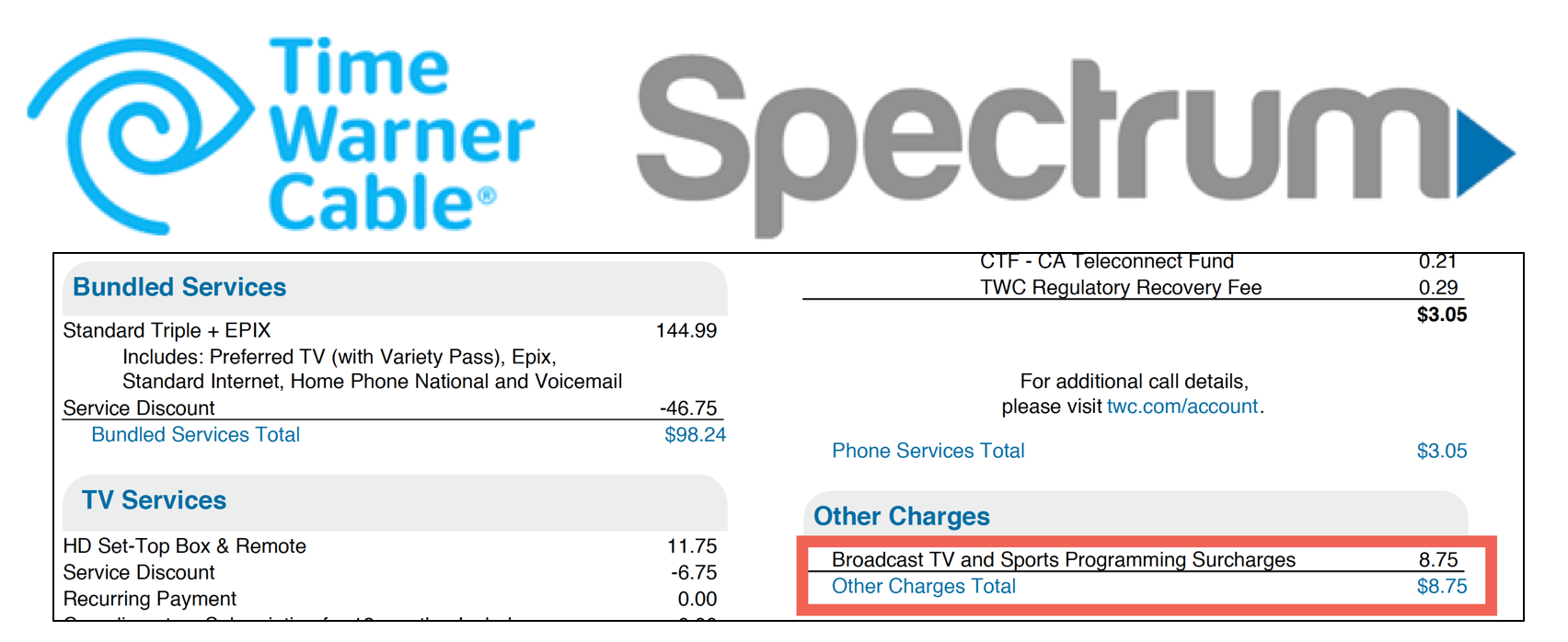 spectrum cable online bill pay
